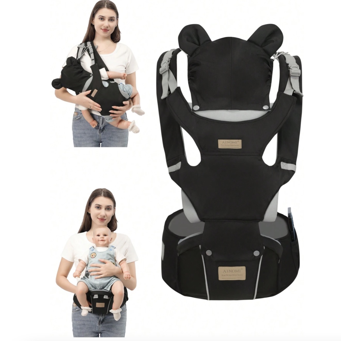 Ergonomic Baby Carrier Newborn To Toddler - Marsupio per Neonati 6-in-1, da Neonato