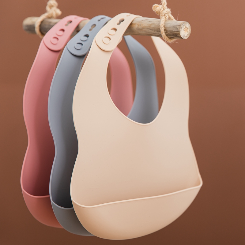 Waterproof Baby Bibs Silicone - 0-3 anni bavaglino bavaglino in Silicone