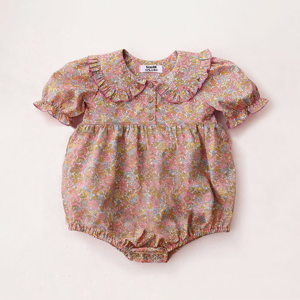 Newborn Baby Girl Romper Floral - Tutina Estiva per Neonata, Grazioso Pagliaccetto