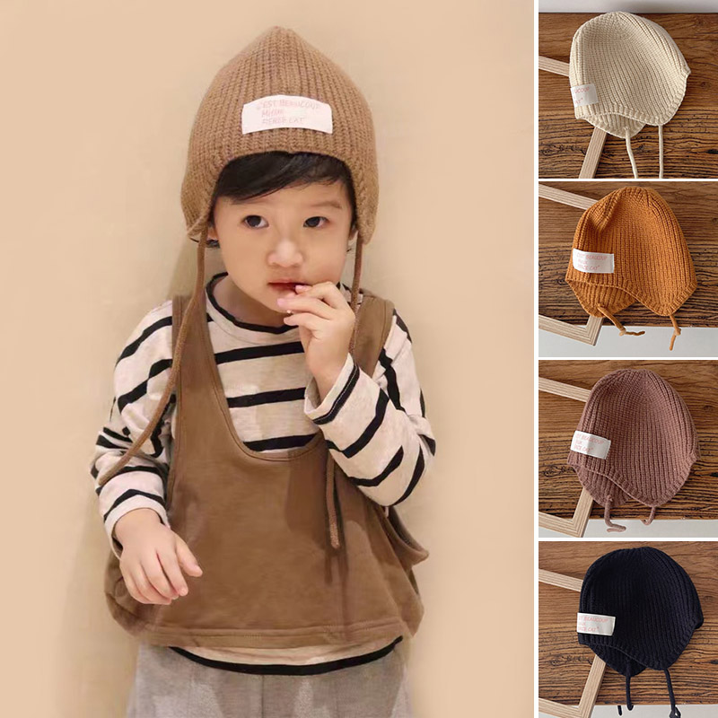 Infant Beanie Hat With Ears - Inverno Caldo Per Bambini Protezione Per