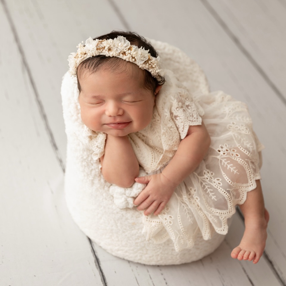Newborn Baby Girl Romper Floral - Accessori Professionali per Fotografia Neonatale, Tutina