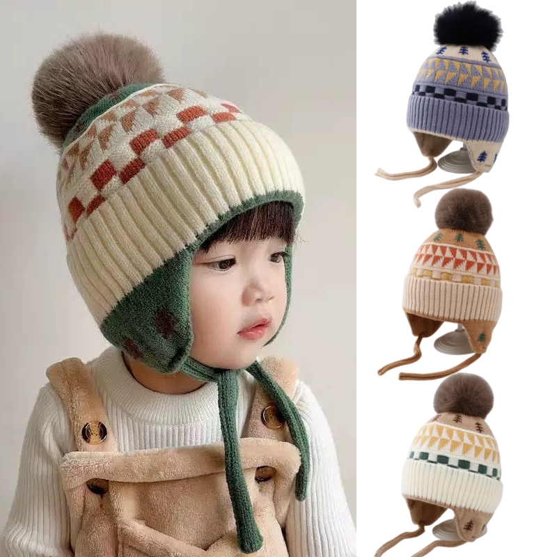 Infant Beanie Hat With Ears - Berretto da bambino con protezione per