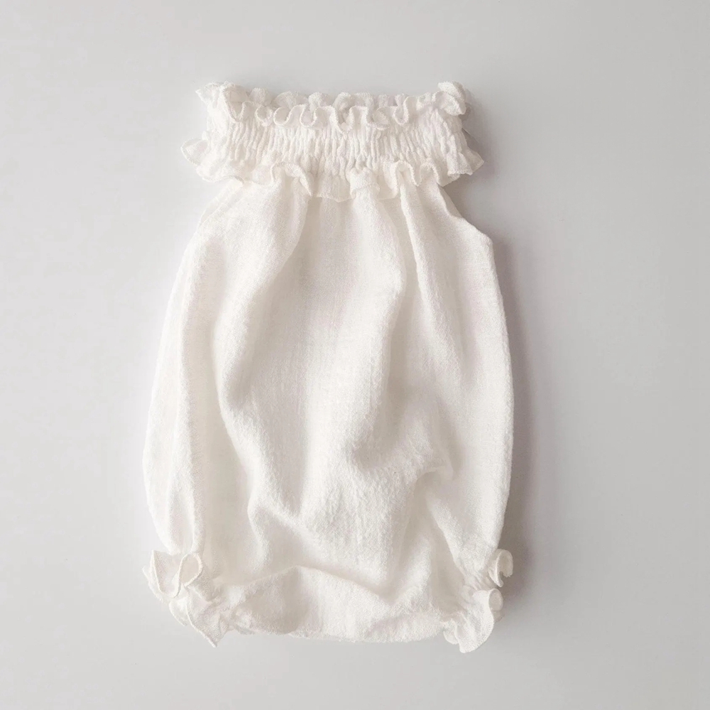 Infant Photography Props Outfit - Accessori per Fotografia Neonati, Tutina Bianca