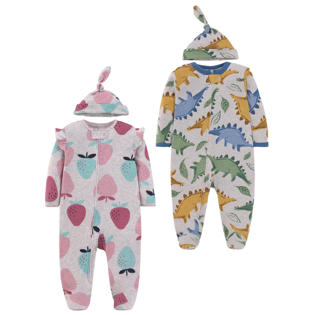 Cotton Baby Onesies Zipper - Tutina per Neonati in Puro Cotone,