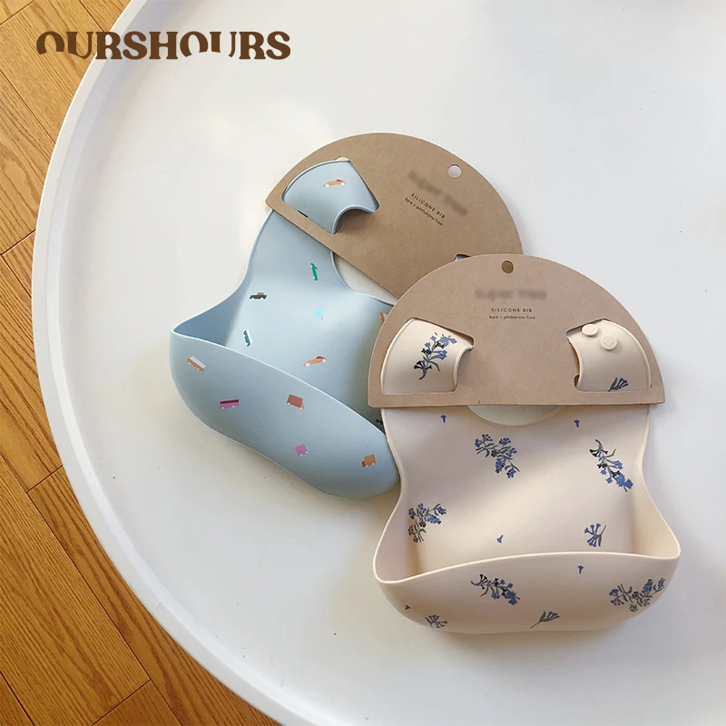 Waterproof Baby Bibs Silicone - Bavaglini per bambini Ins Style Stampa