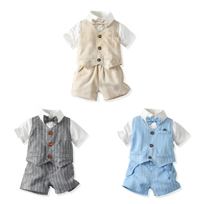 Baby Boy Suit Set Baptism - Completo da gentiluomo britannico per neonato,
