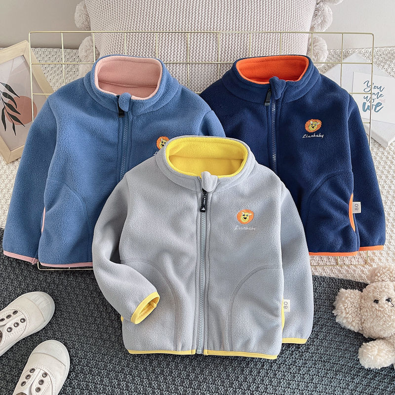 Toddler Boy Winter Fleece Jacket - Nuova Giacca Cardigan in Pile Polare