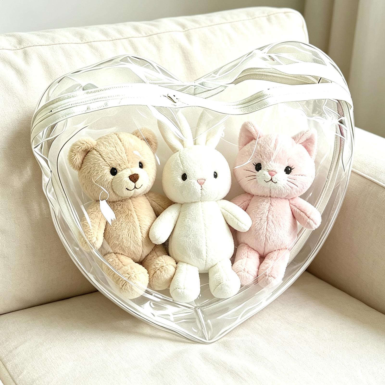 Nursery - Contenitore Trasparente Antipolvere per Peluche, Porta