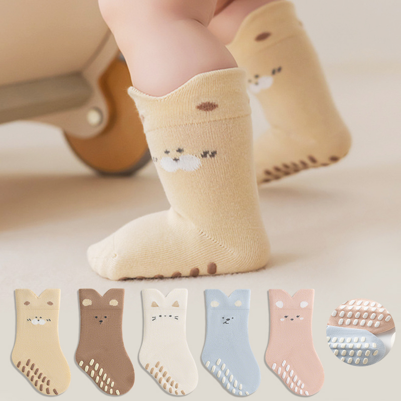 Unisex Baby Socks Non Slip - 3/5 Paia di Calzini Antiscivolo per