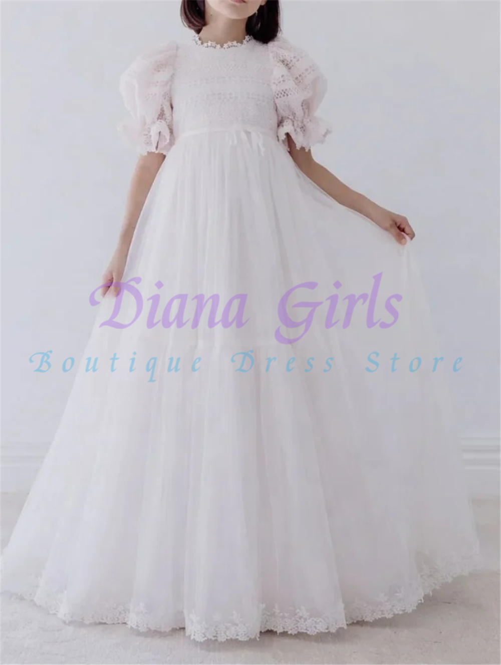 Toddler Girl Tulle Party Dress - Abito Elegante di Qualità per Damigella