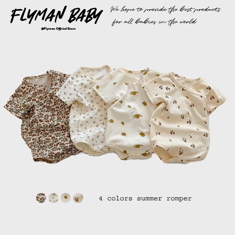 Newborn Baby Girl Romper Floral - Neonate Ragazzi Pagliaccetto per neonati Stampa