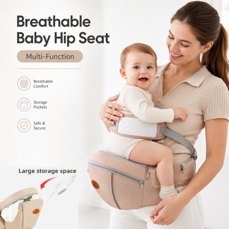Ergonomic Baby Carrier Newborn To Toddler - Marsupio Ergonomico Traspirante per Neonati e