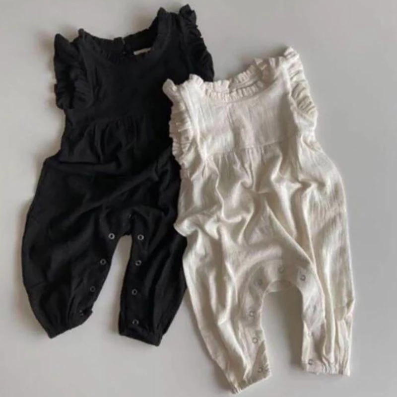 Baby Summer Linen Sleeveless Jumpsuit - MILANCEL Summer Baby pagliaccetti senza maniche