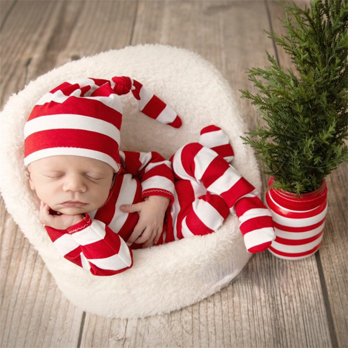 Infant Photography Props Outfit - Tuta rossa per neonato Ylsteed con