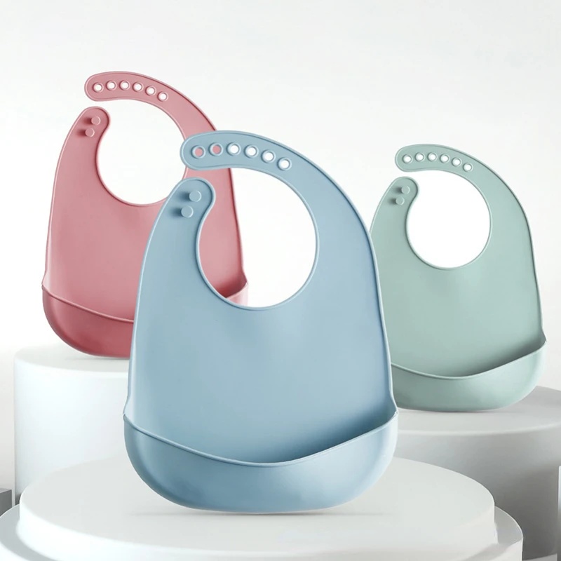 Waterproof Baby Bibs Silicone - 1-5 pezzi Bavaglini in silicone per
