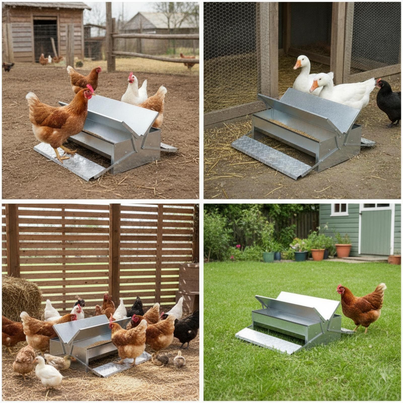 Feeding - Mangiatoia Automatica per Pollame in Acciaio