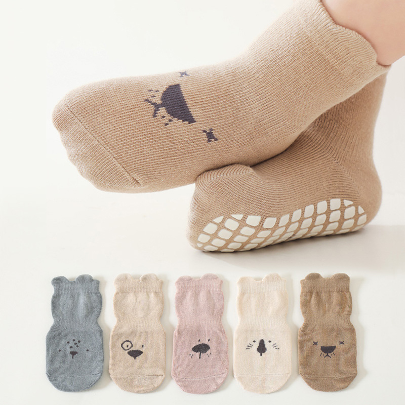 Unisex Baby Socks Non Slip - 3/5 paia di calzini da pavimento