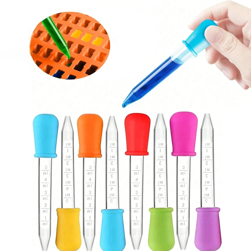 Feeding - 6/12 Pezzi Piccole Pipette in Silicone