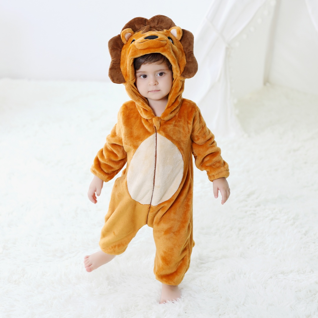 Neonato carino leone animale c - Cotton Baby Onesies Zipper recensione e prezzo