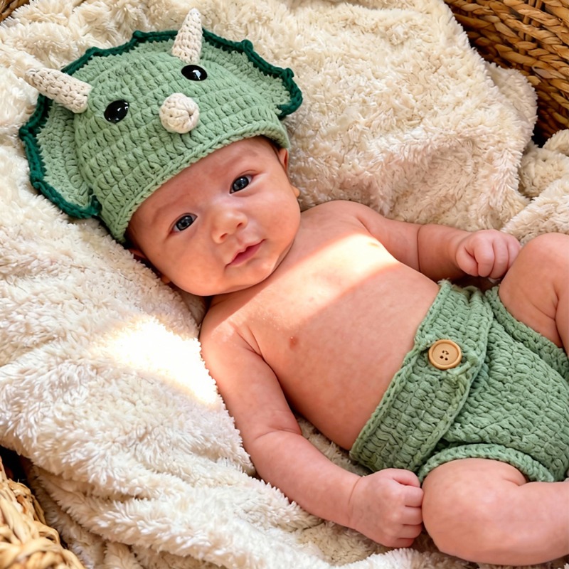 2 pezzi di dinosauro all'uncin - Infant Photography Props Outfit recensione e prezzo