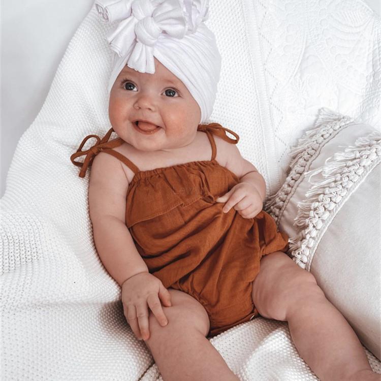 Estate neonata vestiti pagliac - Baby Summer Linen Sleeveless Jumpsuit recensione e prezzo