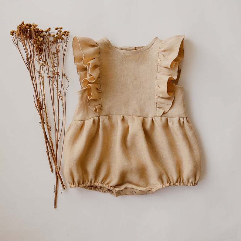 Estate neonato neonato pagliac - Baby Summer Linen Sleeveless Jumpsuit recensione e prezzo