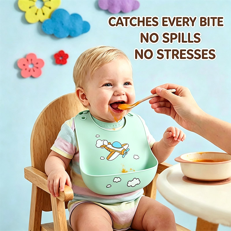 Bavaglino in silicone per l'al - Waterproof Baby Bibs Silicone recensione e prezzo