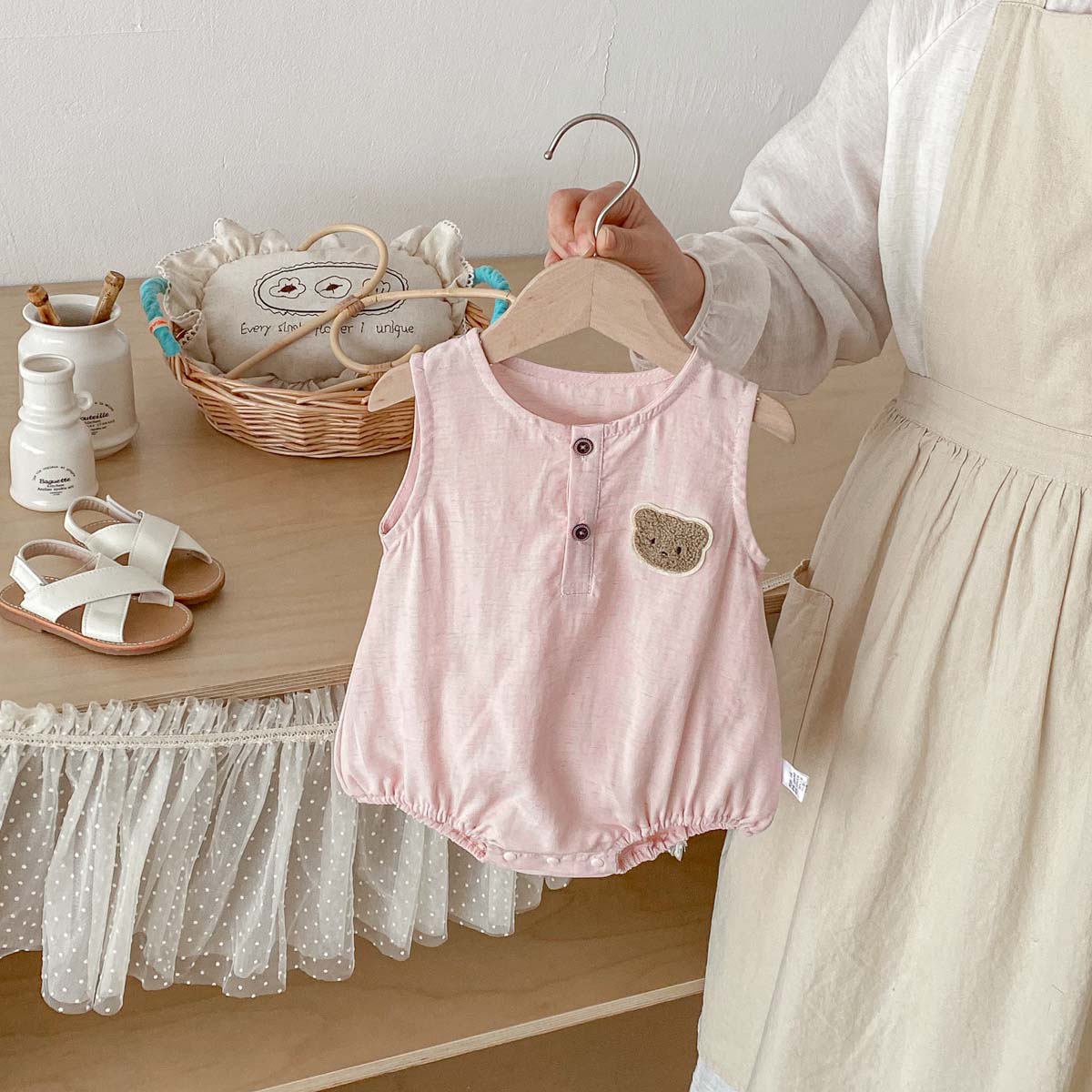 Tutina Estiva Sottile Senza Ma - Baby Summer Linen Sleeveless Jumpsuit recensione e prezzo
