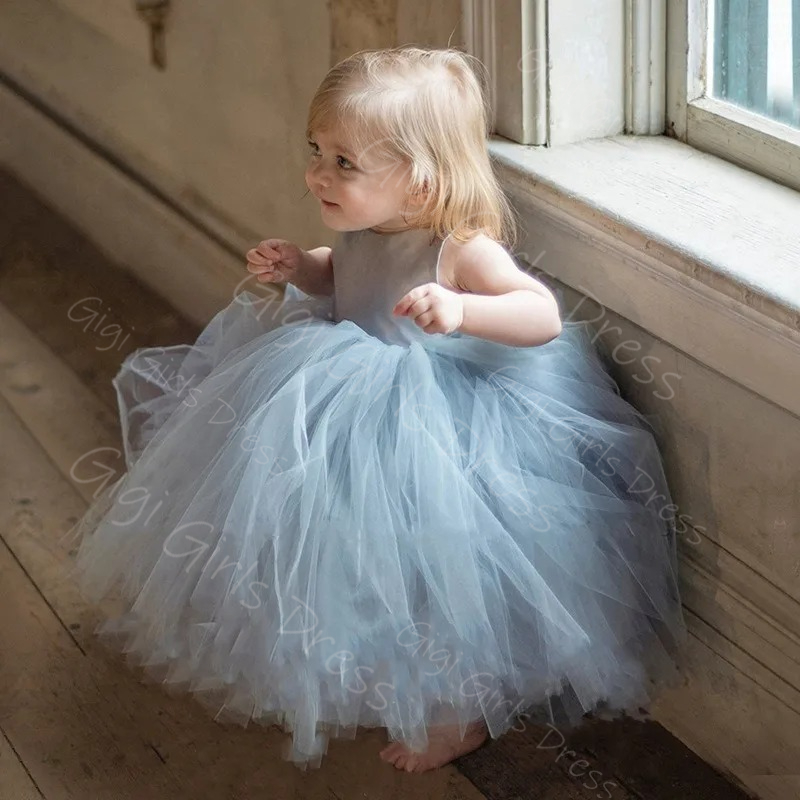 Abito da ragazza di fiore blu  - Toddler Girl Tulle Party Dress recensione e prezzo