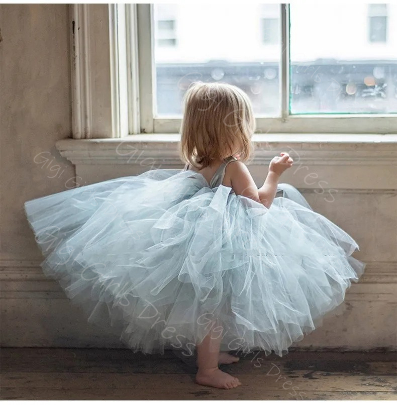Abito da ragazza di fiore blu  - Toddler Girl Tulle Party Dress recensione e prezzo