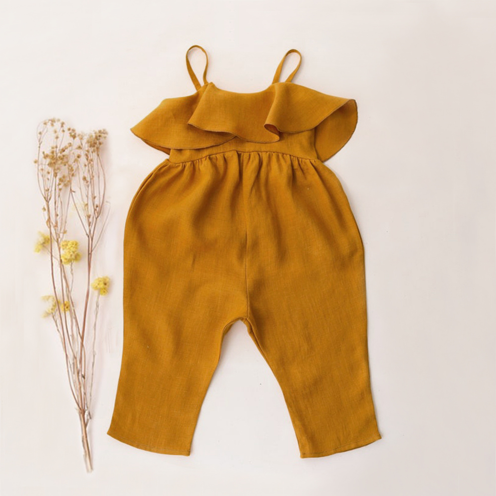 Vestiti estivi per bambina pag - Baby Summer Linen Sleeveless Jumpsuit recensione e prezzo