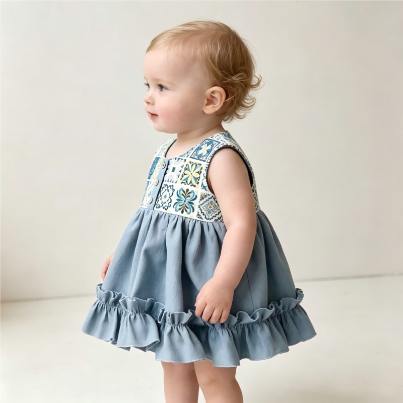 Tutina Estiva in Cotone e Lino - Baby Summer Linen Sleeveless Jumpsuit recensione e prezzo