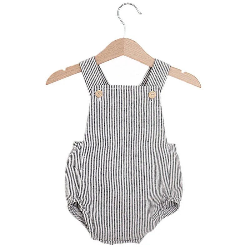 Neonato Ragazzo Ragazza Paglia - Baby Summer Linen Sleeveless Jumpsuit recensione e prezzo