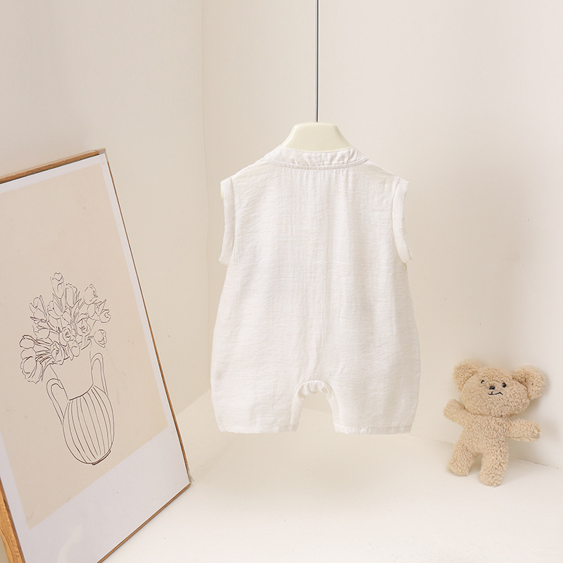 Pagliaccetto estivo per neonat - Baby Summer Linen Sleeveless Jumpsuit recensione e prezzo