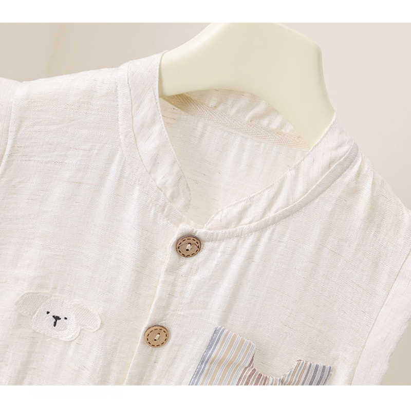 Pagliaccetto estivo per neonat - Baby Summer Linen Sleeveless Jumpsuit recensione e prezzo